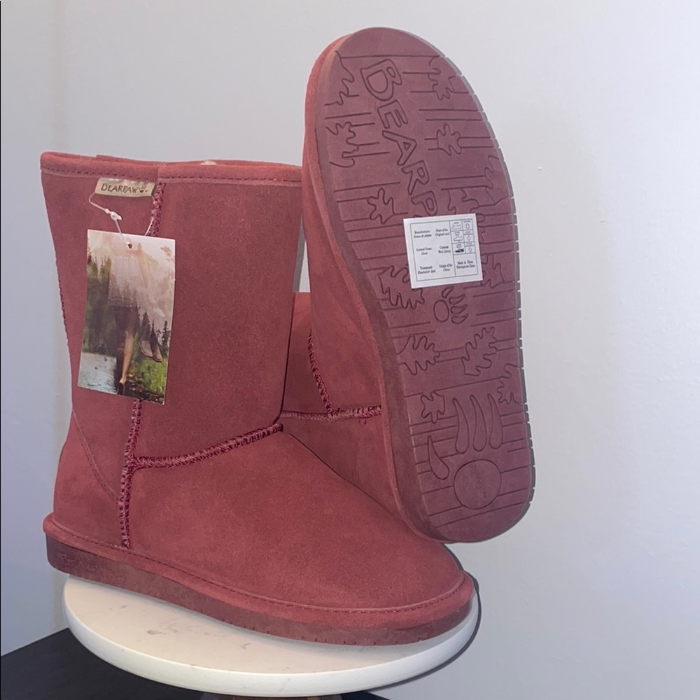 Bearpaw Emma Short Boots - Beet 624 (bordeaux)